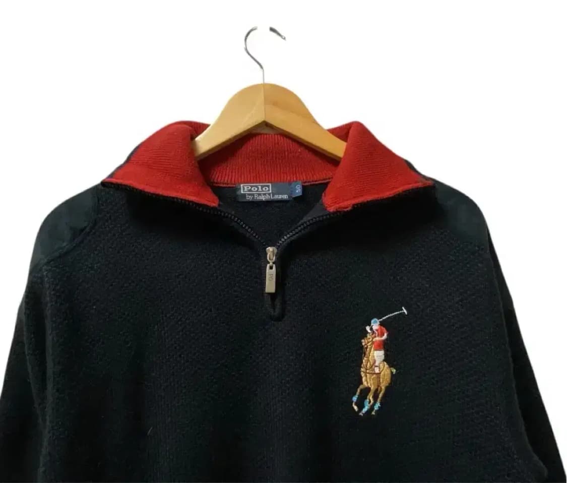 USA 폴로랄프로렌 빅포니 와플니트 반집업 L 상품이미지4