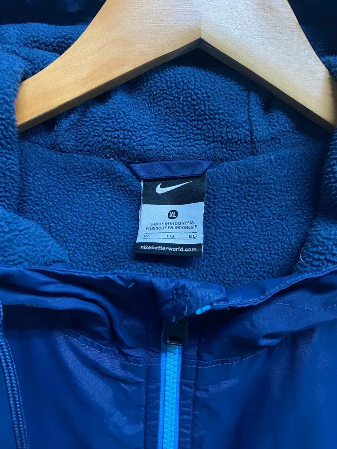 나이키 블루 투톤 플리스 내피 자켓 XL 상품이미지4