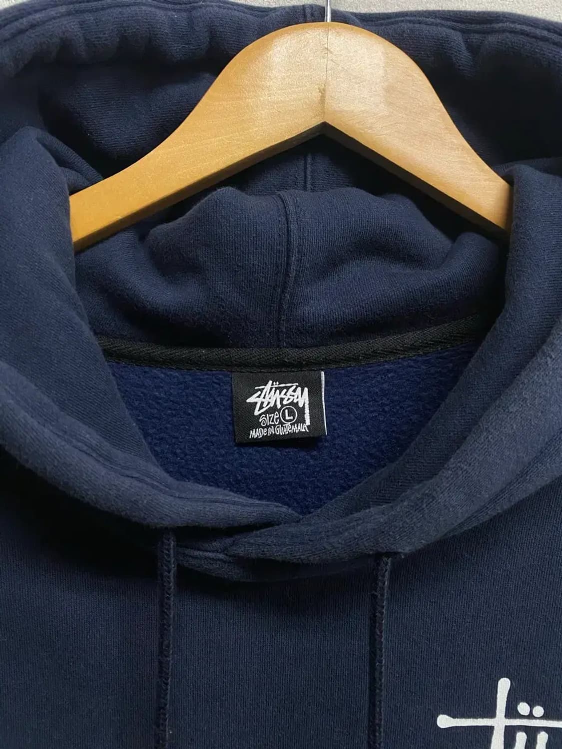 Stussy 스투시 기모 네이비 후드티 L 상품이미지4