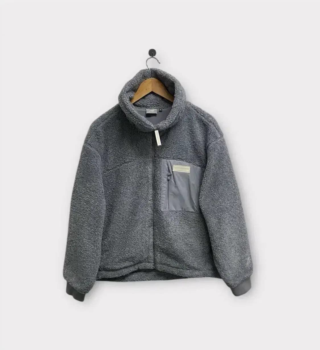 뉴발란스 루즈핏 덤블플리스 볼드넥 집업 M 상품이미지1