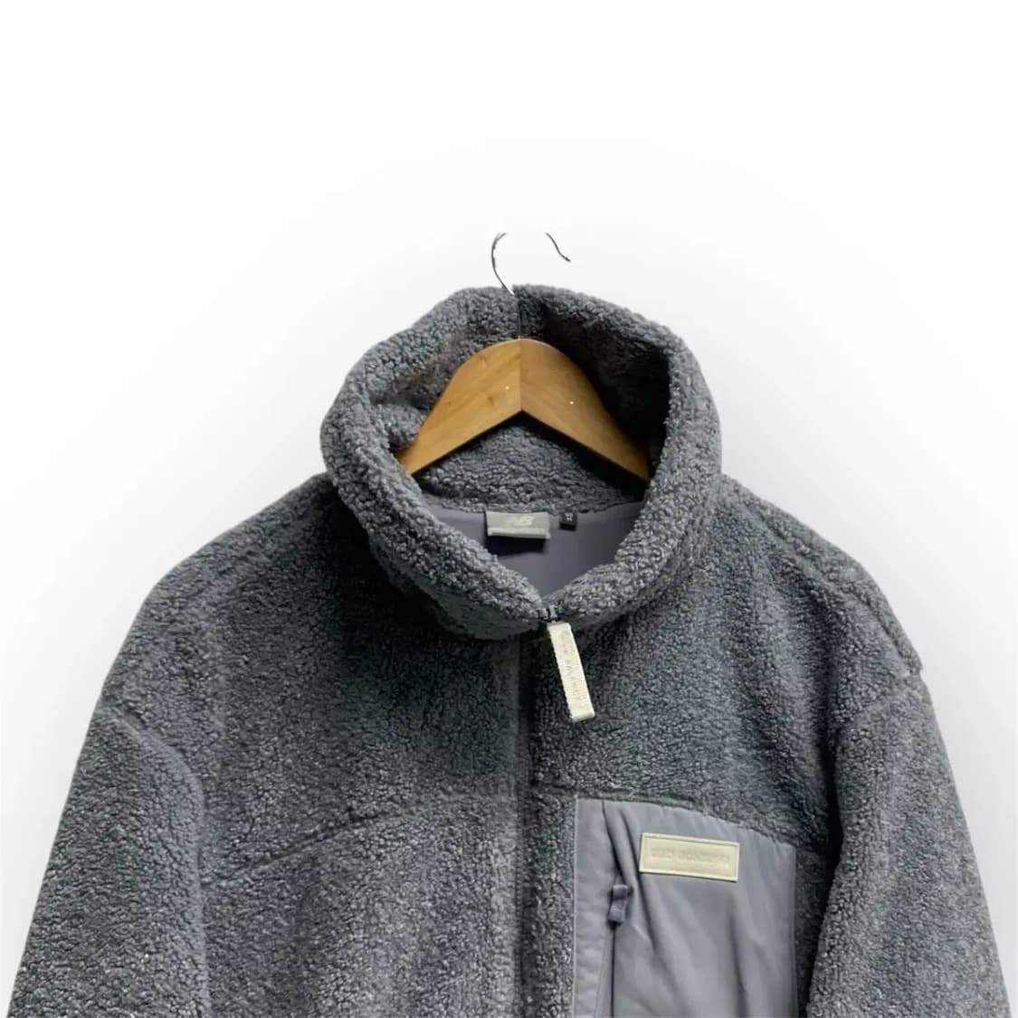 뉴발란스 루즈핏 덤블플리스 볼드넥 집업 M 상품이미지2