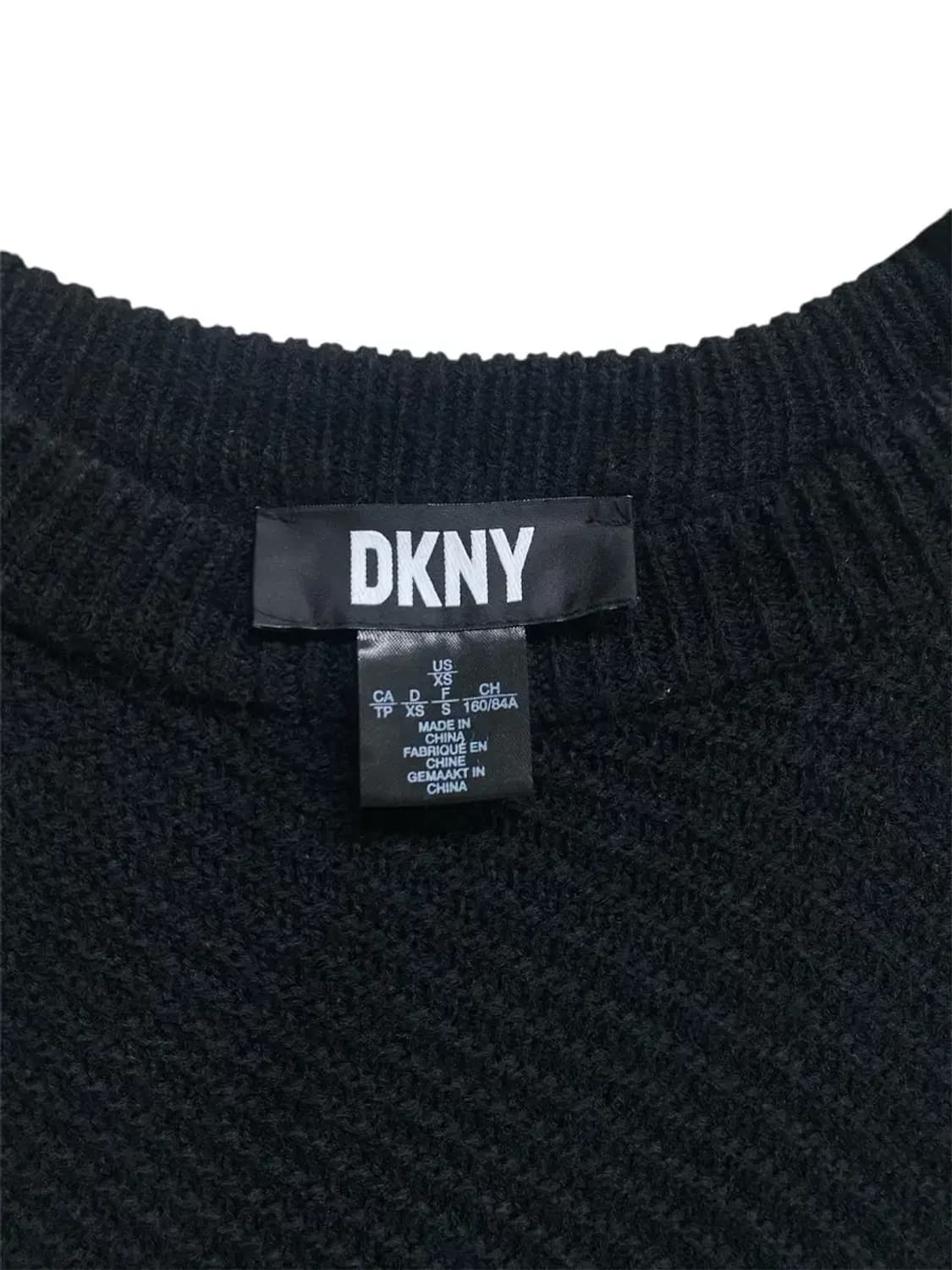 DKNY 컷아웃 숄더 블랙 니트 스웨터 XS 상품이미지4