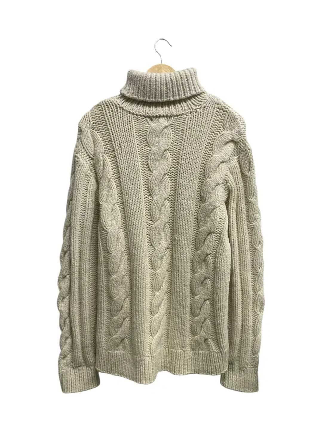 폴로진스 랄프로렌 아이보리색 꽈배기 터틀넥 니트 M 상품이미지3