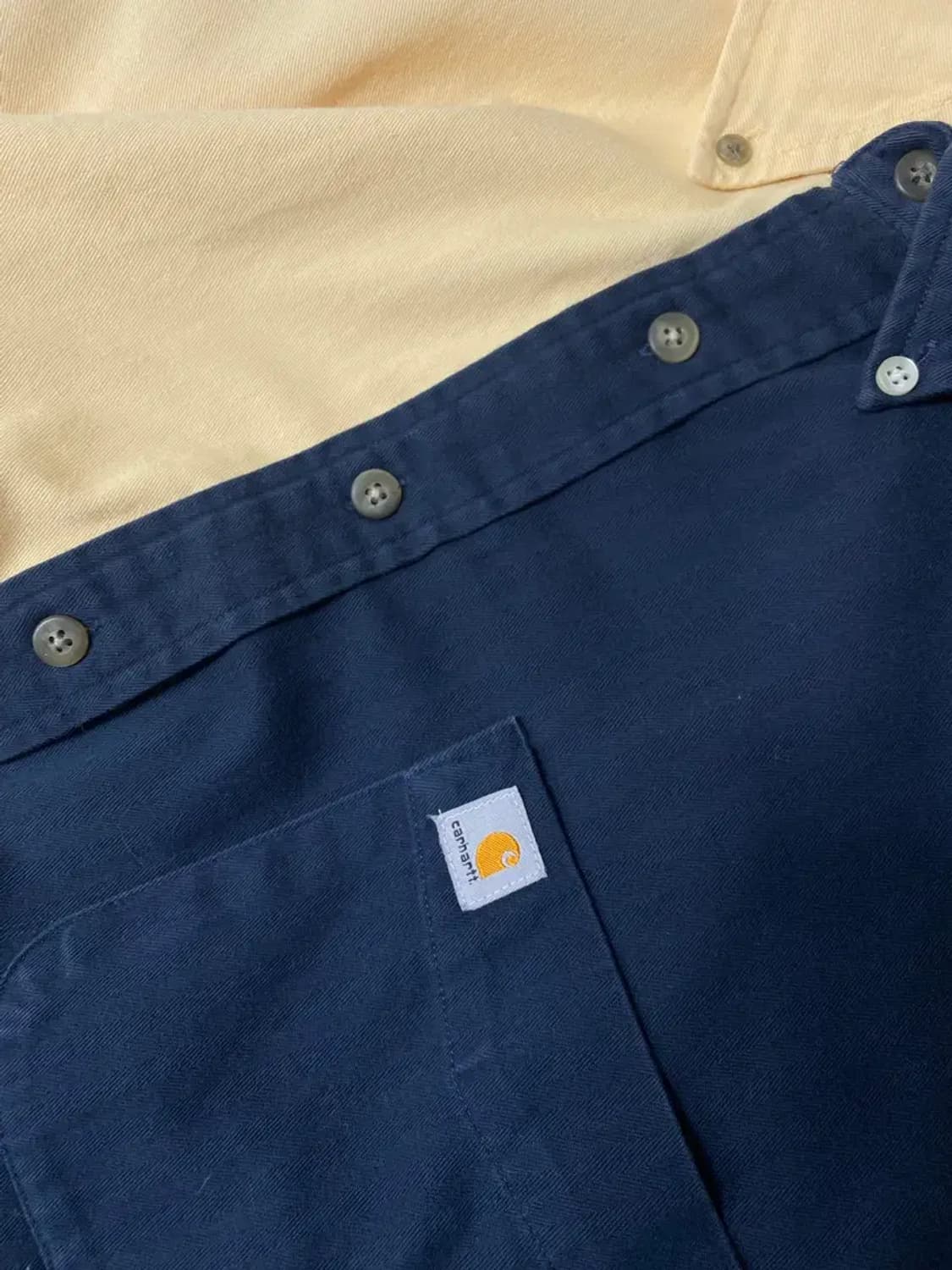 칼하트 리메이크 배색 반반 셔츠 L-2XL 상품이미지2