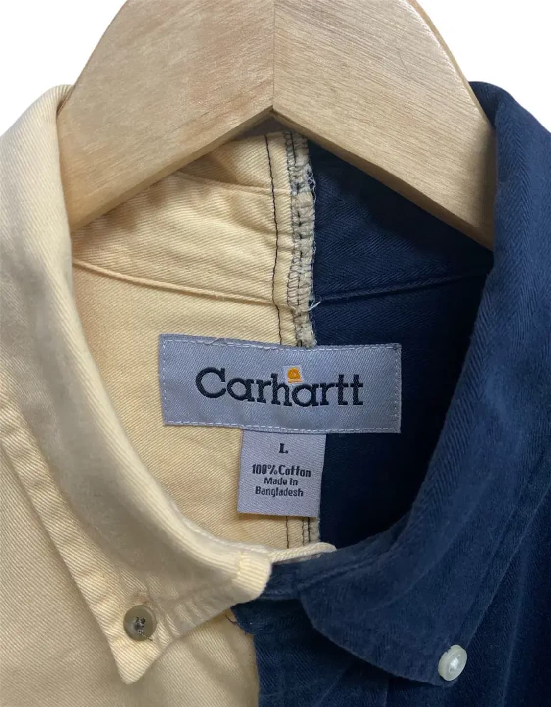 칼하트 리메이크 배색 반반 셔츠 L-2XL 상품이미지4