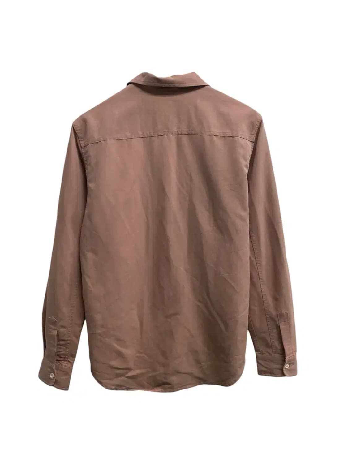 앤더슨벨 스모크 핑크 퍼티그 포켓 오픈카라 셔츠 M 상품이미지3