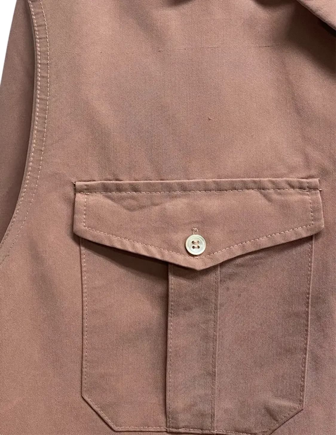 앤더슨벨 스모크 핑크 퍼티그 포켓 오픈카라 셔츠 M 상품이미지6