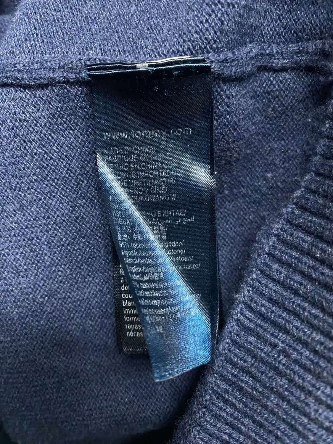 타미힐피거 네이비 집업니트  L 상품이미지5