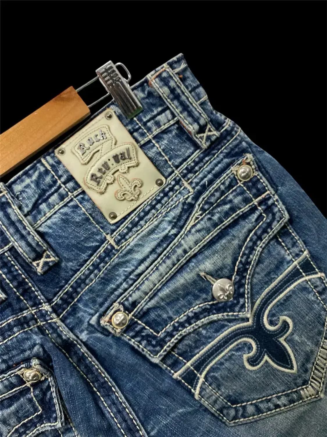 락리바이벌(Rock Revival) 중청 데님 워싱 청바지-33인치 상품이미지3