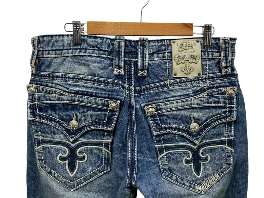 락리바이벌(Rock Revival) 중청 데님 워싱 청바지-33인치 상품이미지5