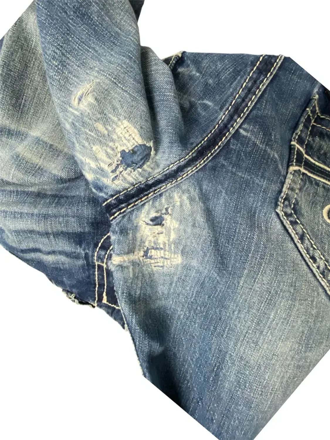 락리바이벌(Rock Revival) 중청 데님 워싱 청바지-33인치 상품이미지9