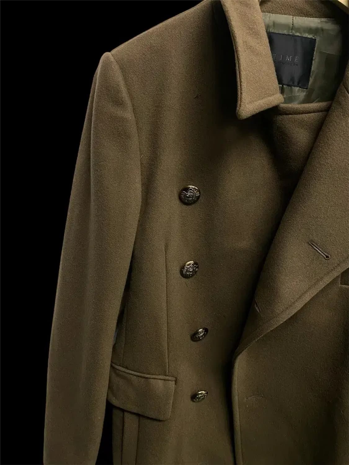 타임옴므 금장 사선 울코트 95 상품이미지5