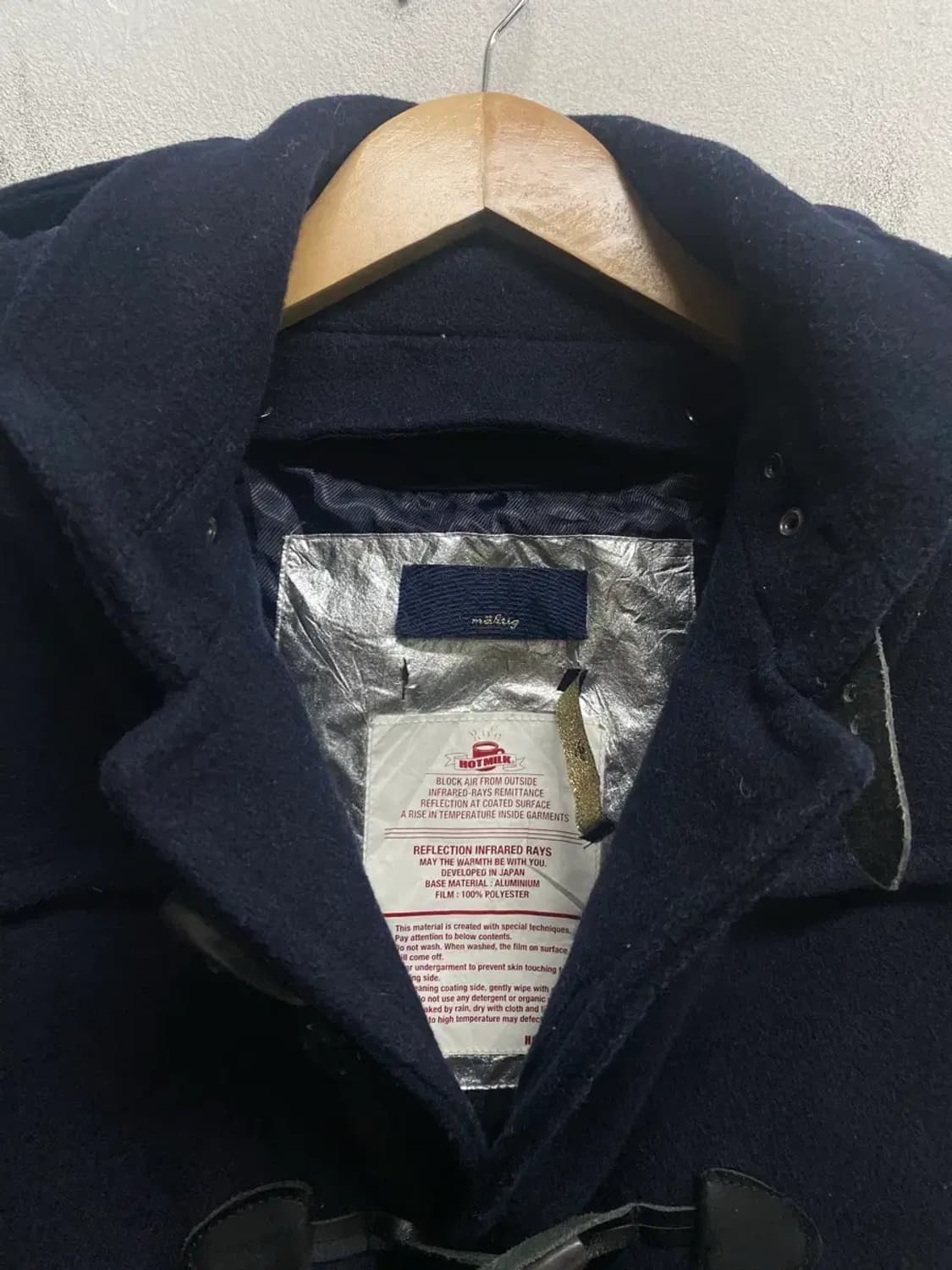 maktig 네이비 울 더플코트 M 상품이미지4