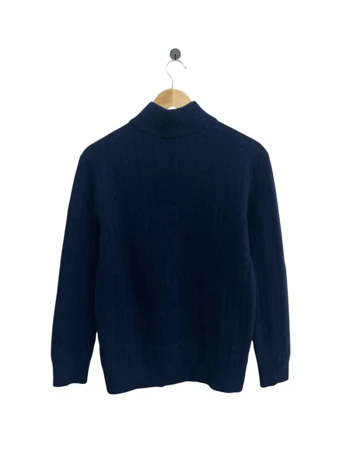 헤지스 네이비 울니트 반집업 S 상품이미지3