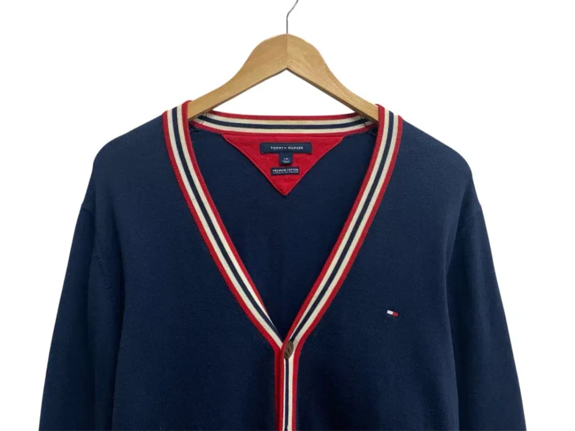 타미힐피거 넥포인트 브이넥 가디건 L 상품이미지2