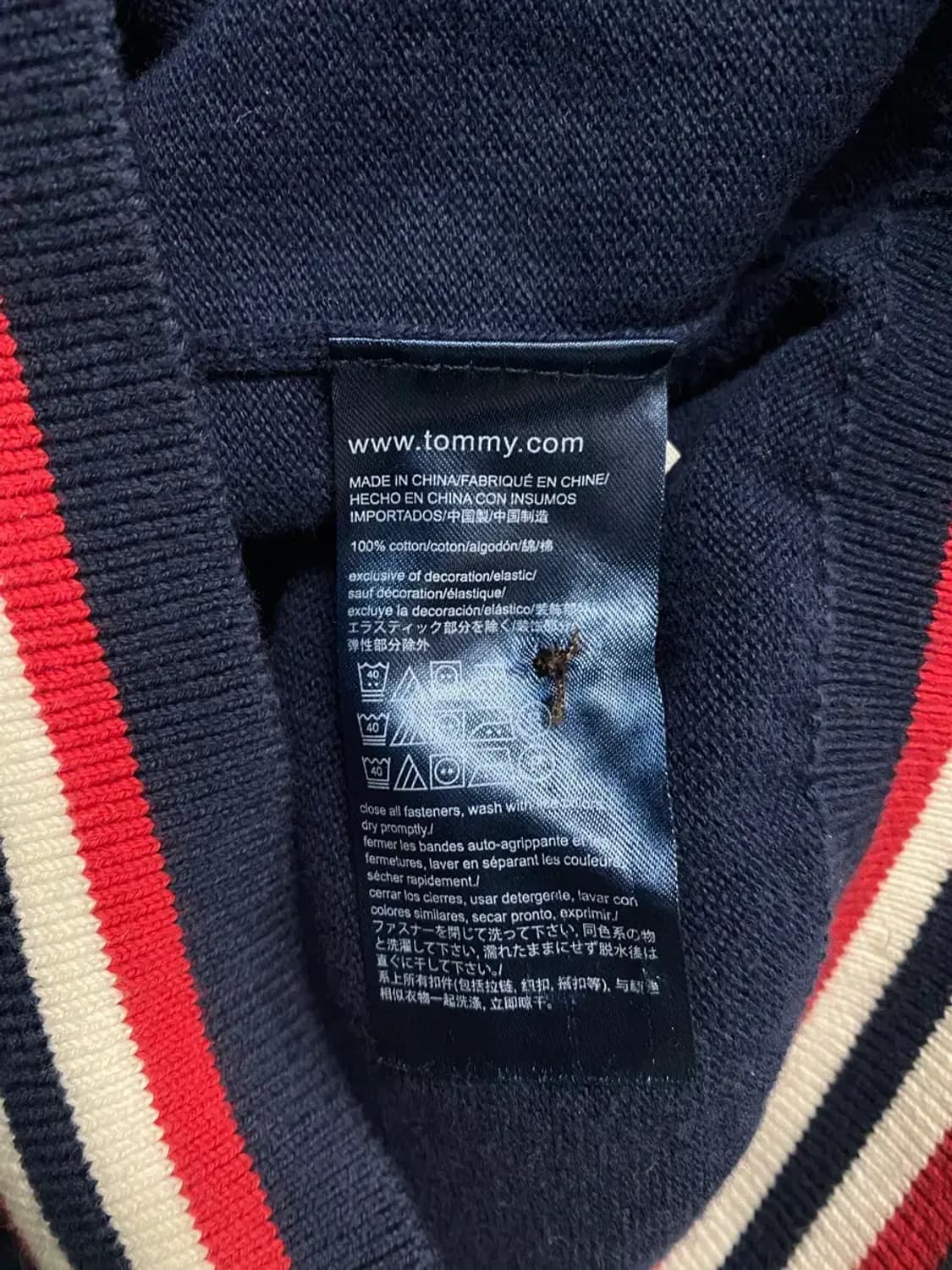 타미힐피거 넥포인트 브이넥 가디건 L 상품이미지5