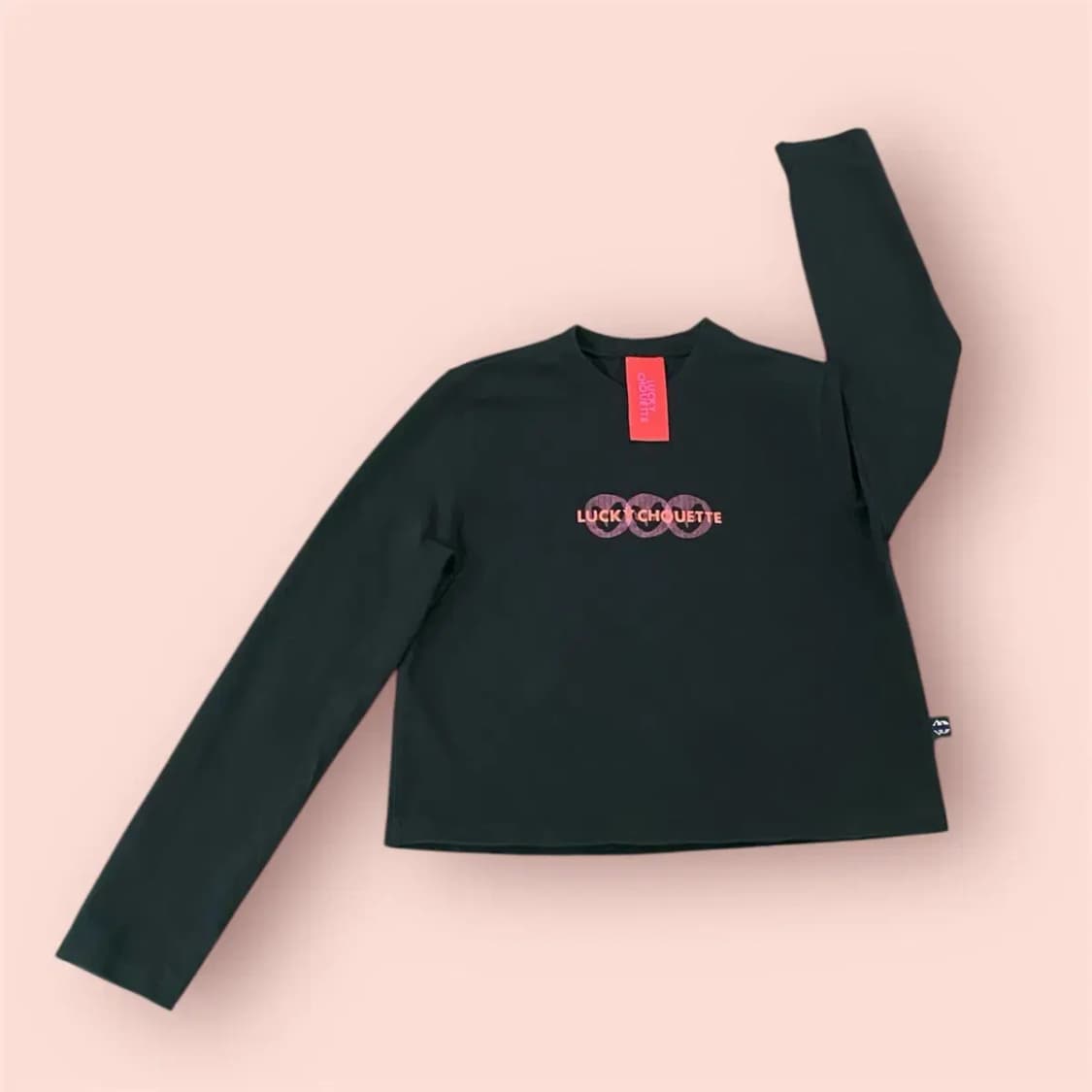 럭키슈에뜨 하트 크롭 긴팔 티셔츠-36사이즈 상품이미지2