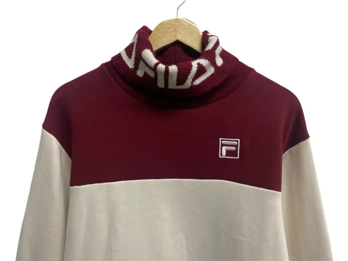 휠라 FILA 로고 포인트 기모 목폴라 니트 M 상품이미지2