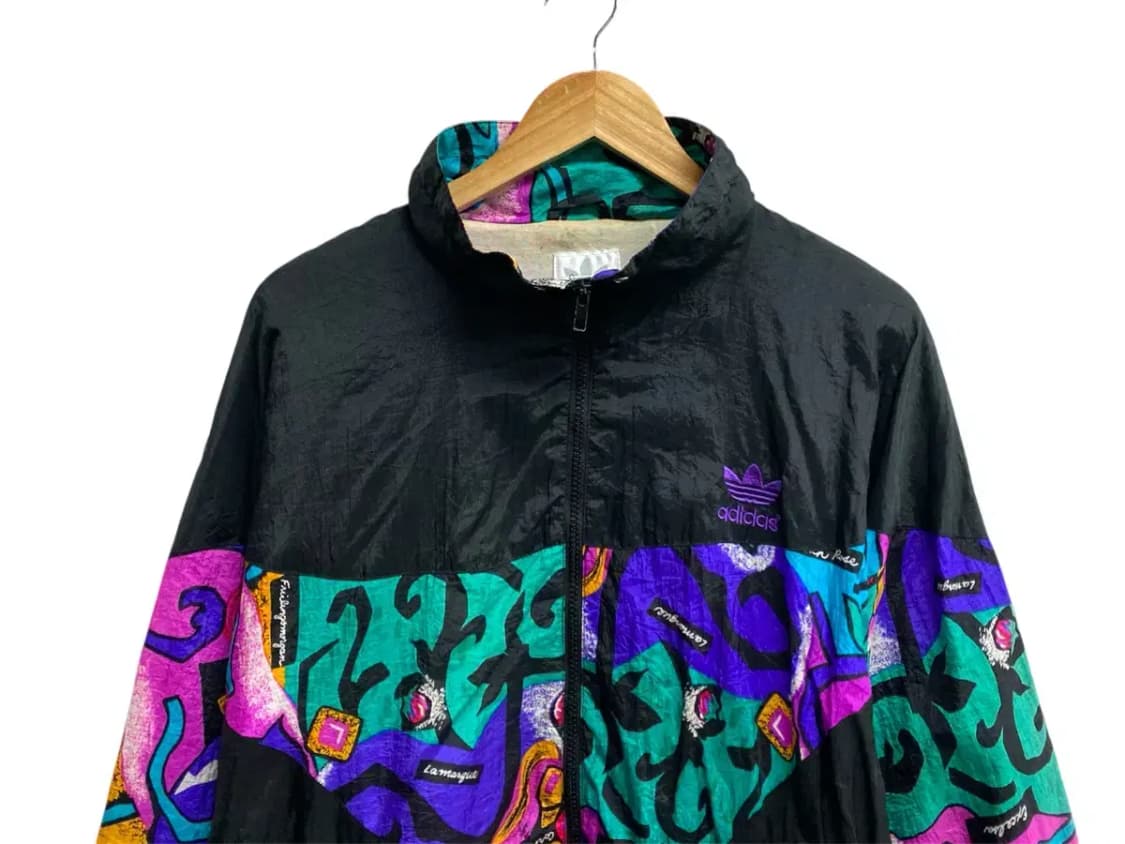 아디다스 90s 올드스쿨 멀티컬러 바람막이 자켓 free 상품이미지2