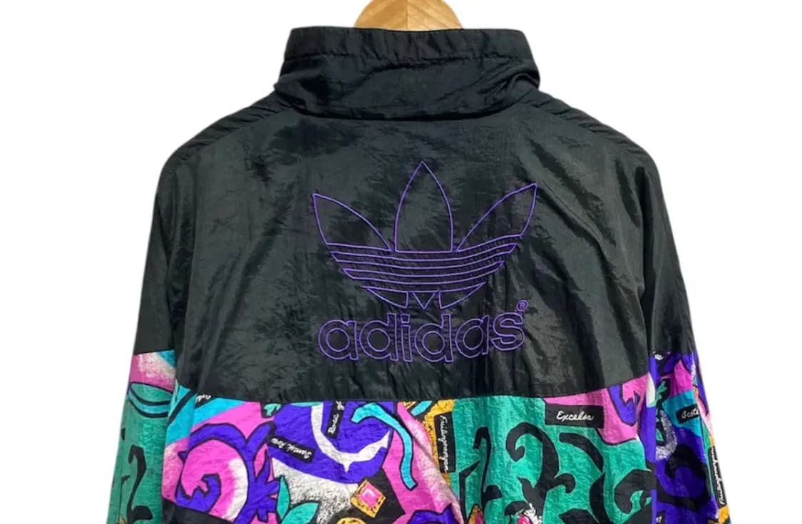 아디다스 90s 올드스쿨 멀티컬러 바람막이 자켓 free 상품이미지3