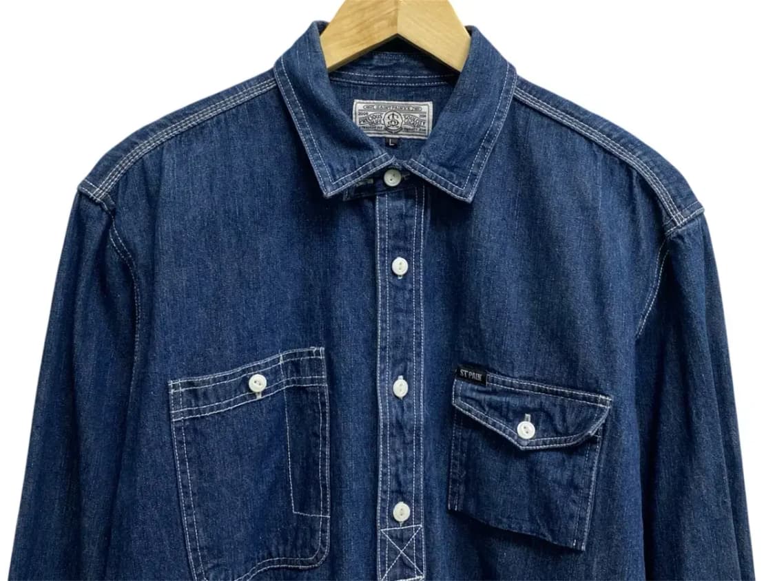 세인트페인 웨스턴 데님셔츠. L 상품이미지2