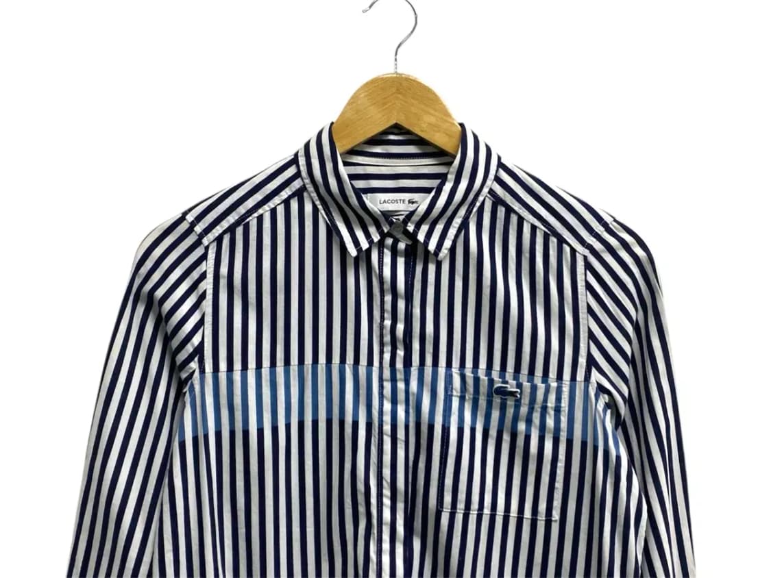 라코스테 여성용 스트라이프 셔츠 원피스 90. 상품이미지2