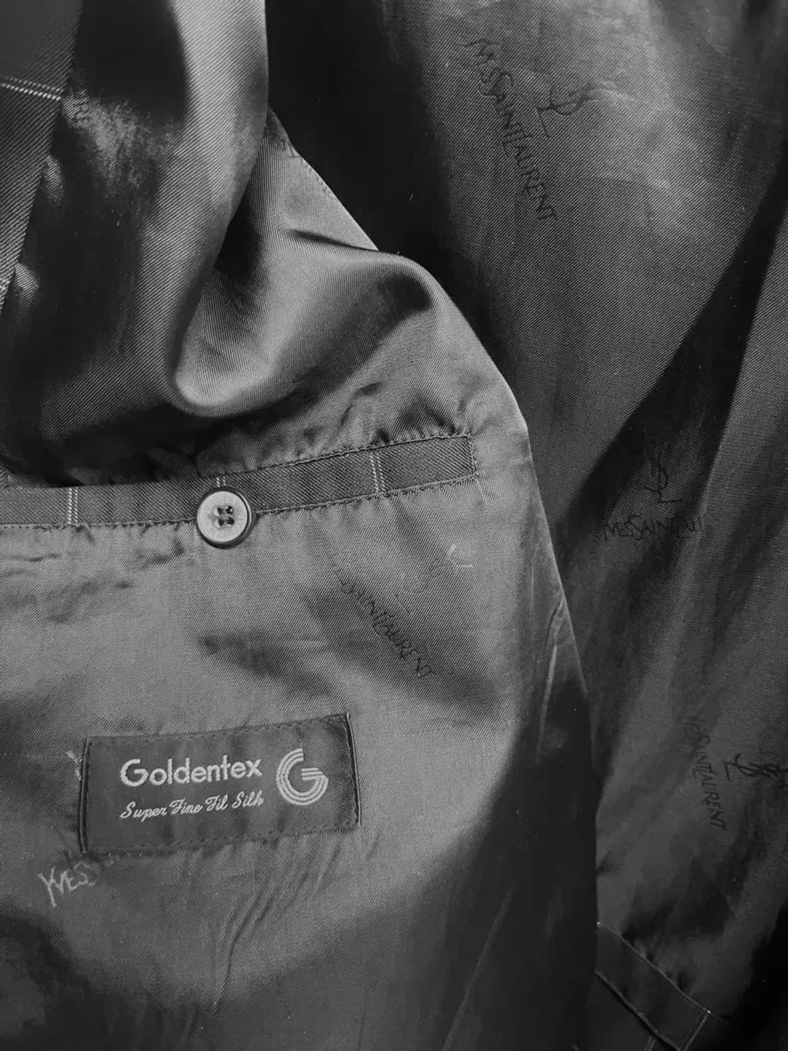 입생로랑YSL 체크 블루종 110 상품이미지5