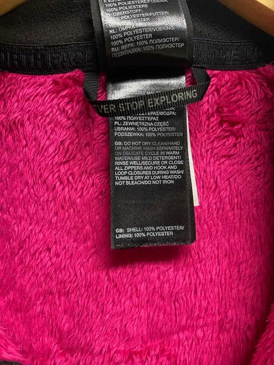 노스페이스 여성 플리스 핫핑크 재킷 M 상품이미지4