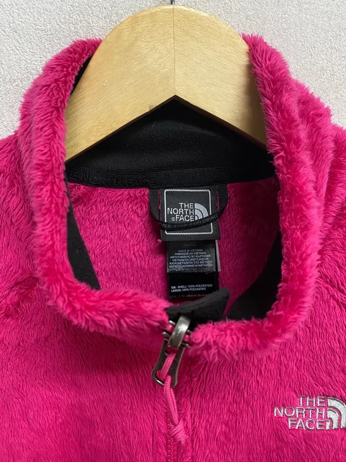 노스페이스 여성 플리스 핫핑크 재킷 M 상품이미지5