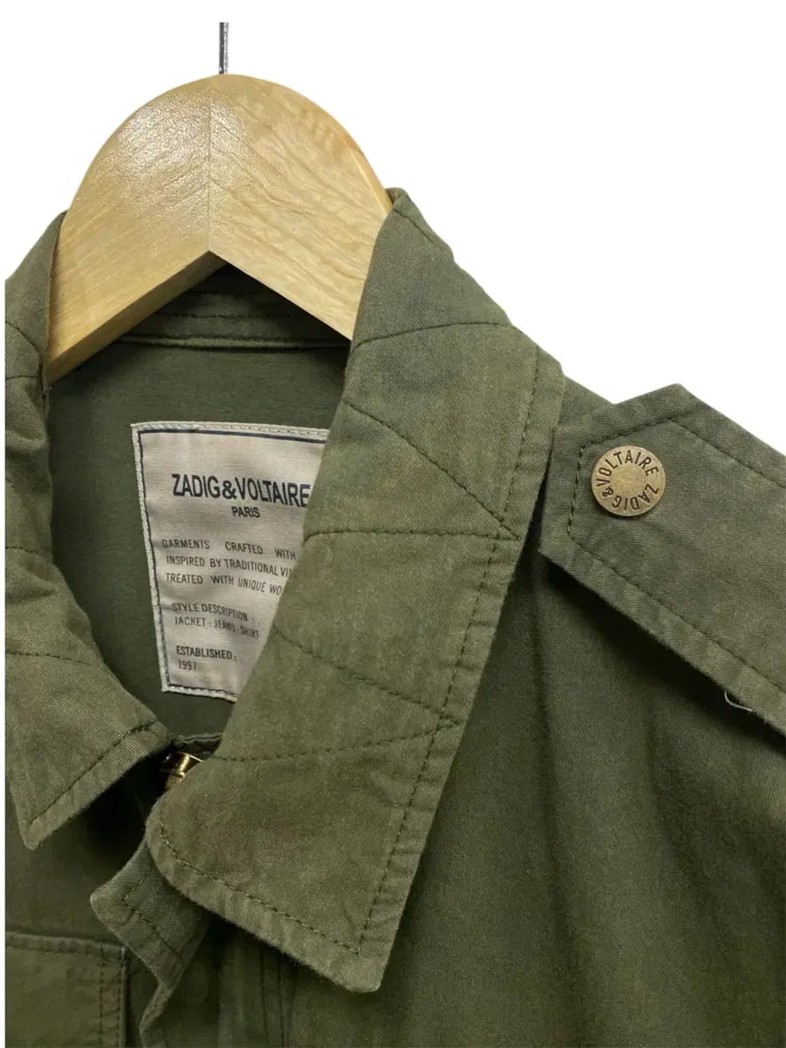 쟈딕앤볼테르 카키색 야상 M 상품이미지6