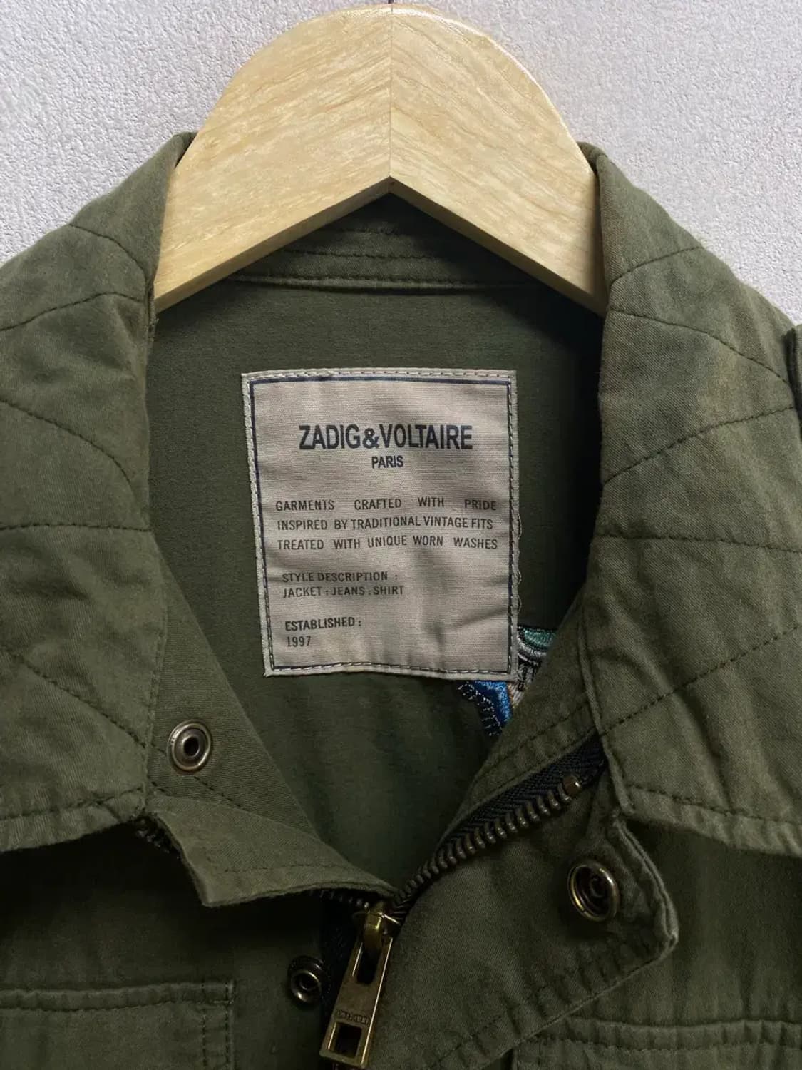 쟈딕앤볼테르 카키색 야상 M 상품이미지7