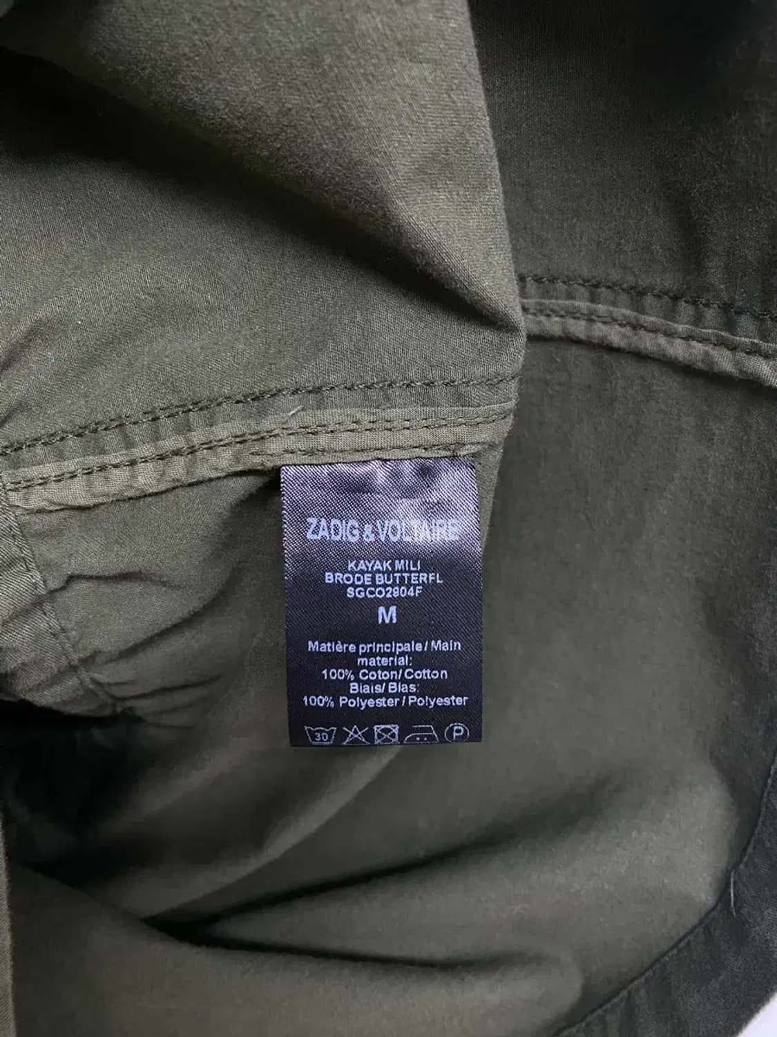 쟈딕앤볼테르 카키색 야상 M 상품이미지8