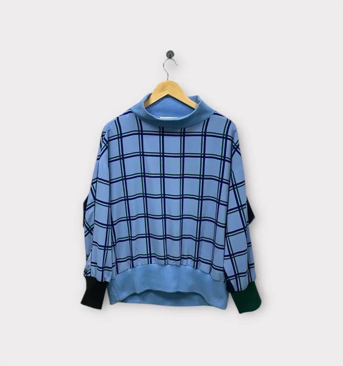 럭키슈에뜨 체크패턴 블라우스 맨투맨 free 상품이미지1