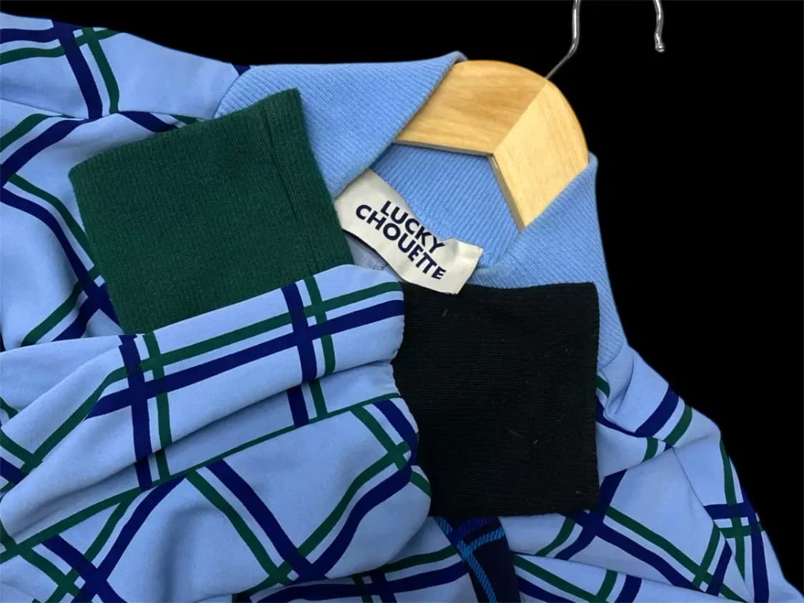 럭키슈에뜨 체크패턴 블라우스 맨투맨 free 상품이미지2