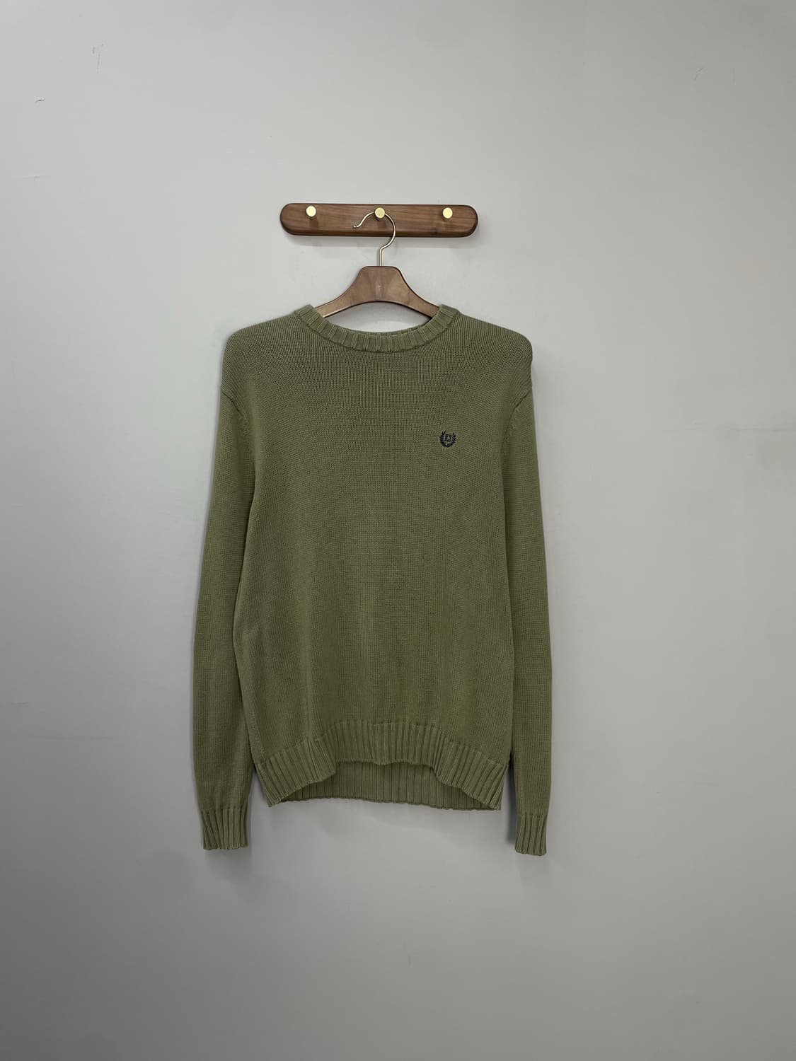 챕스 카키 코튼 라운드넥 니트 H768 상품이미지2