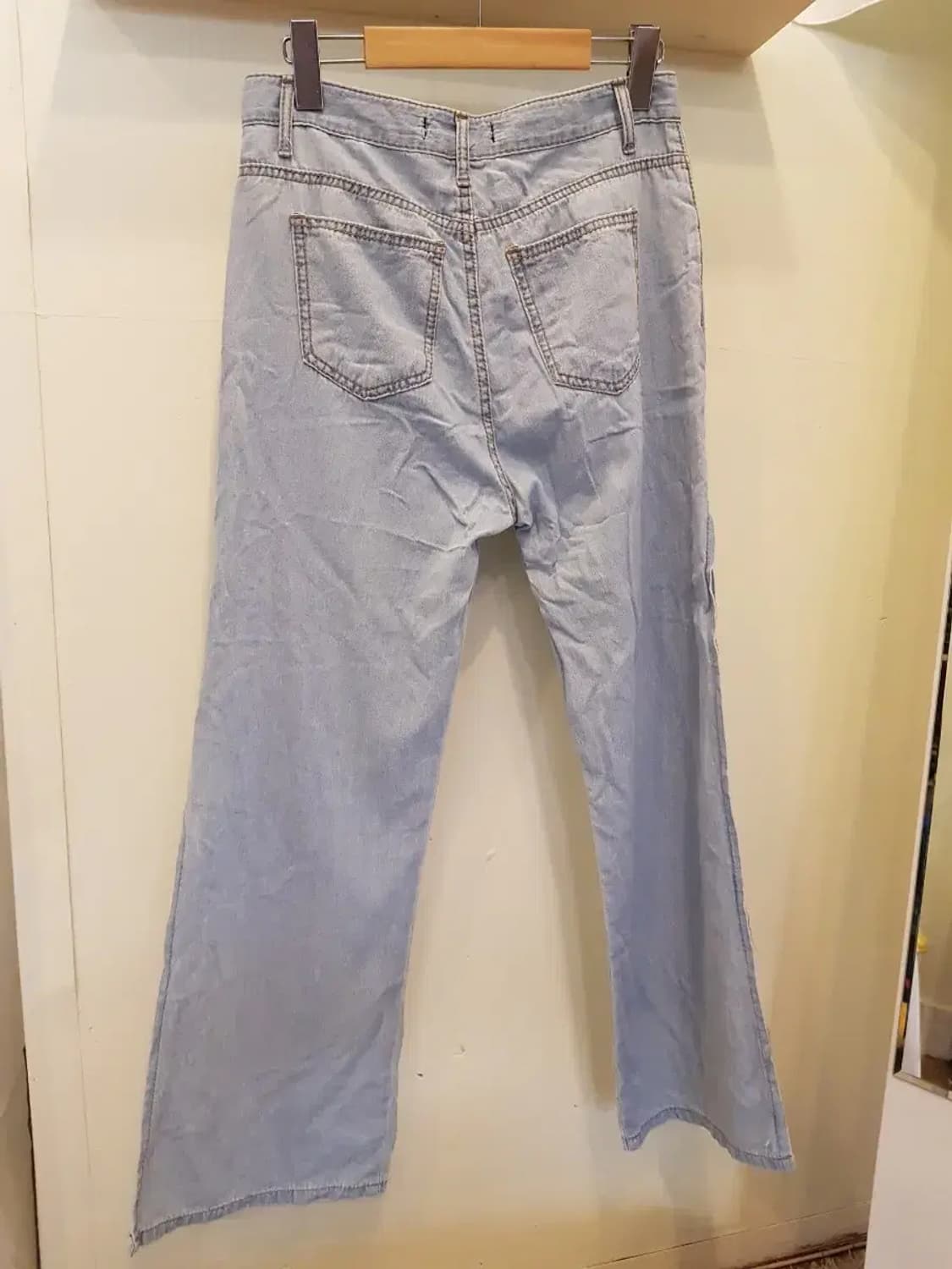 옆트임 연청바지 상품이미지2