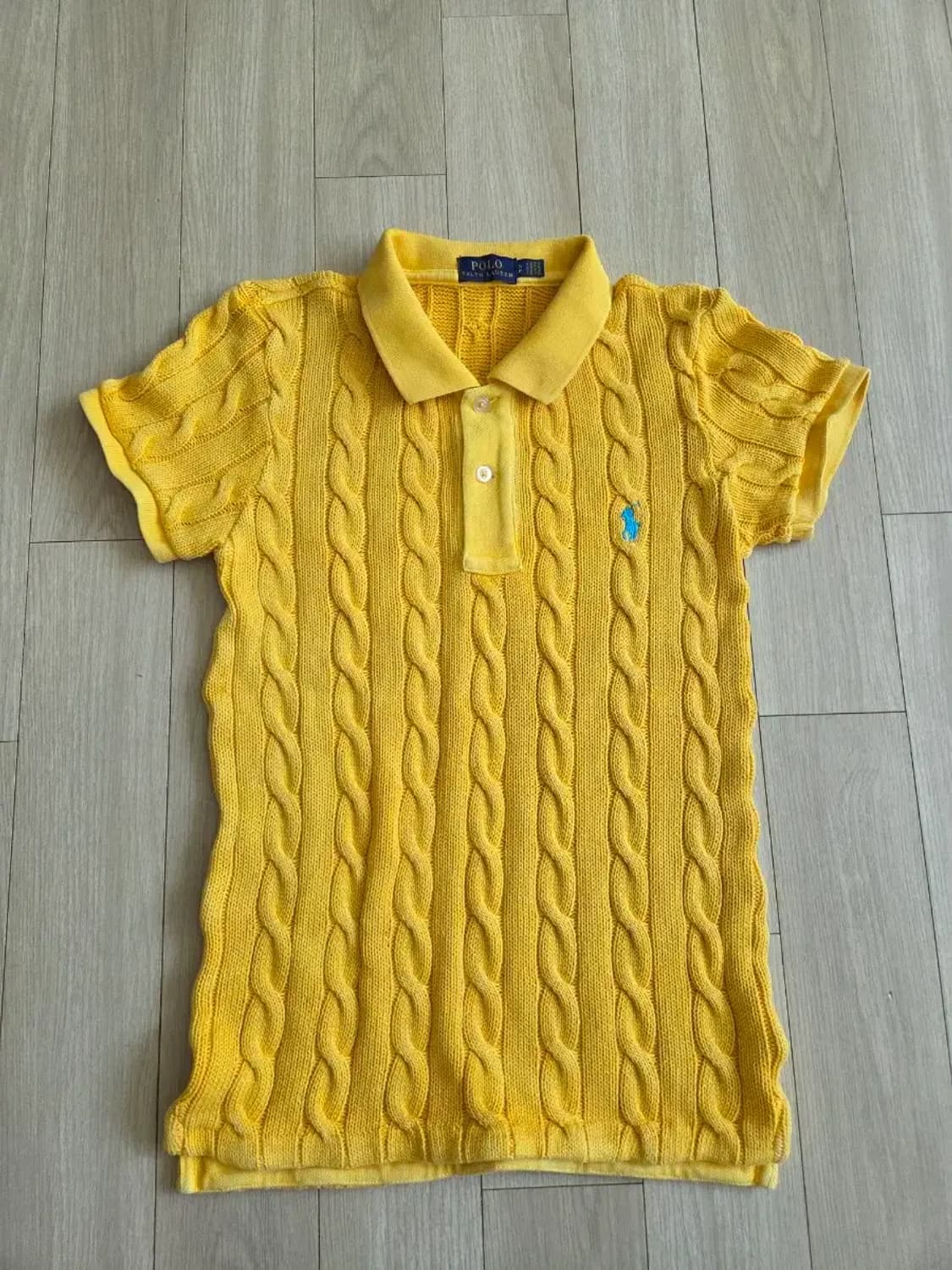 폴로 케이블 반팔 니트 상품이미지1
