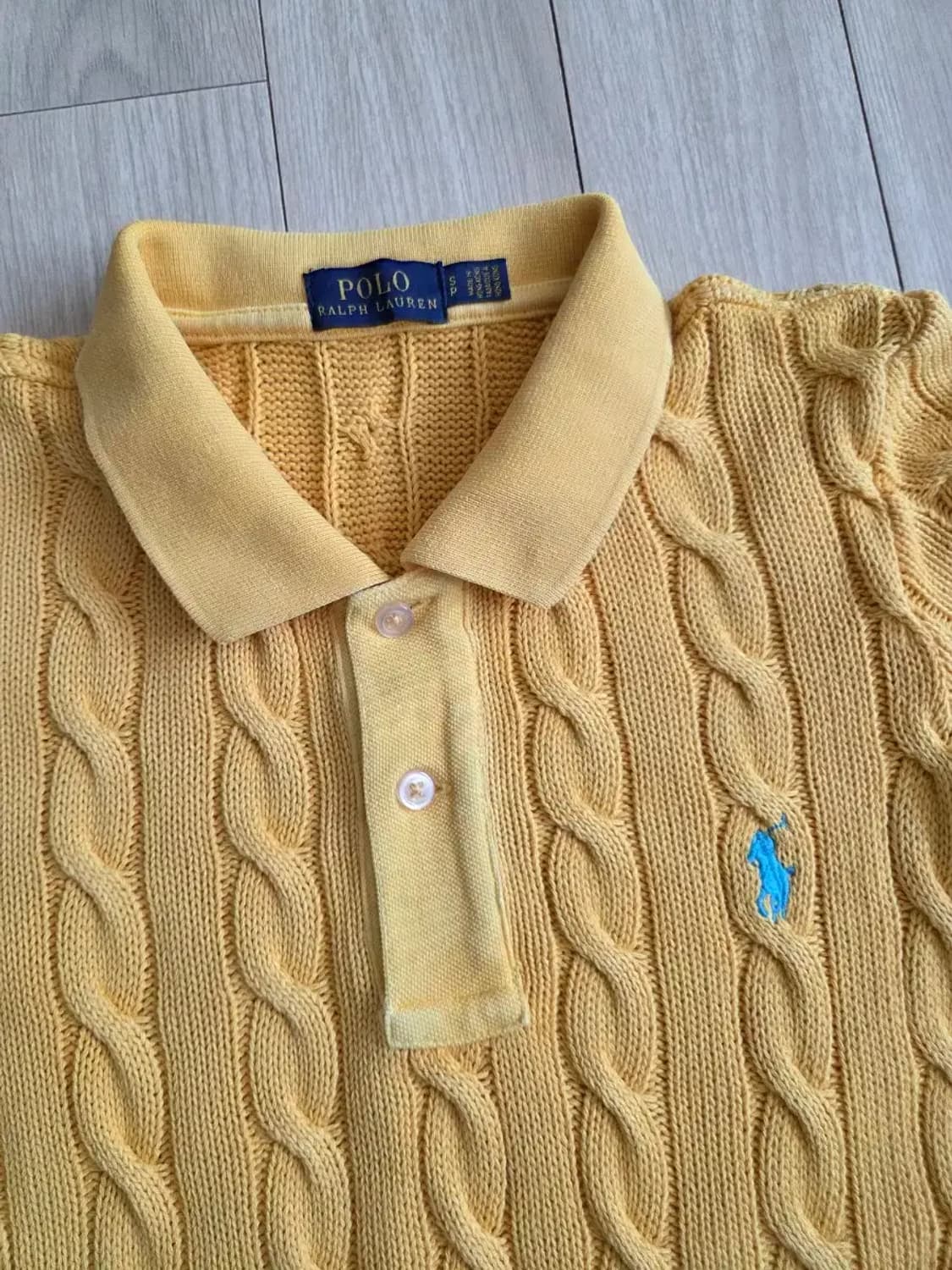 폴로 케이블 반팔 니트 상품이미지2