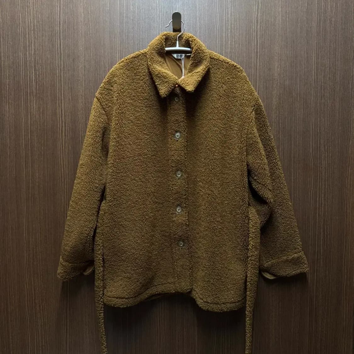 유니클로 벨티드 뽀글이 코트 상품이미지1