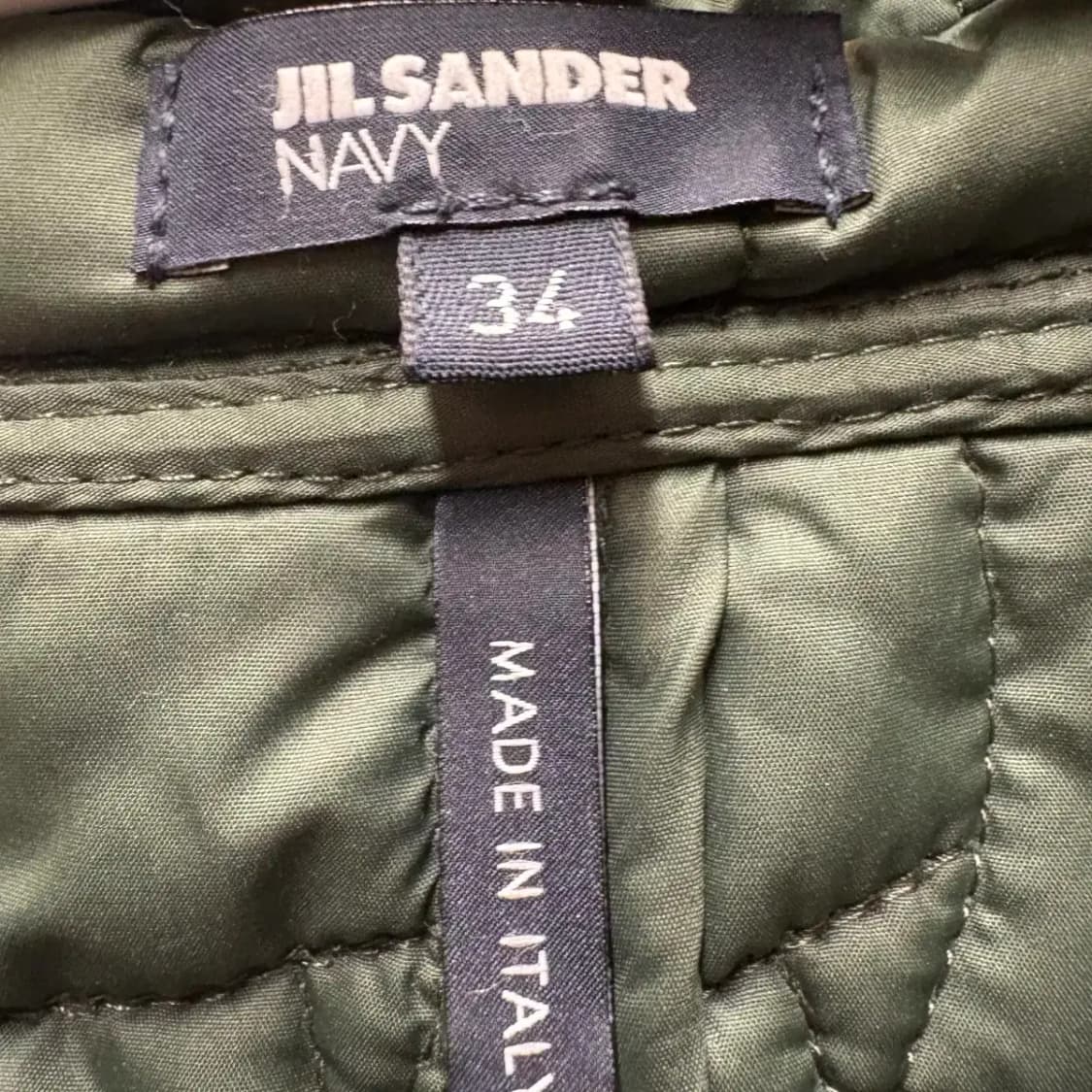 질샌더 네이비 누빔 점퍼 아우터 상품이미지2