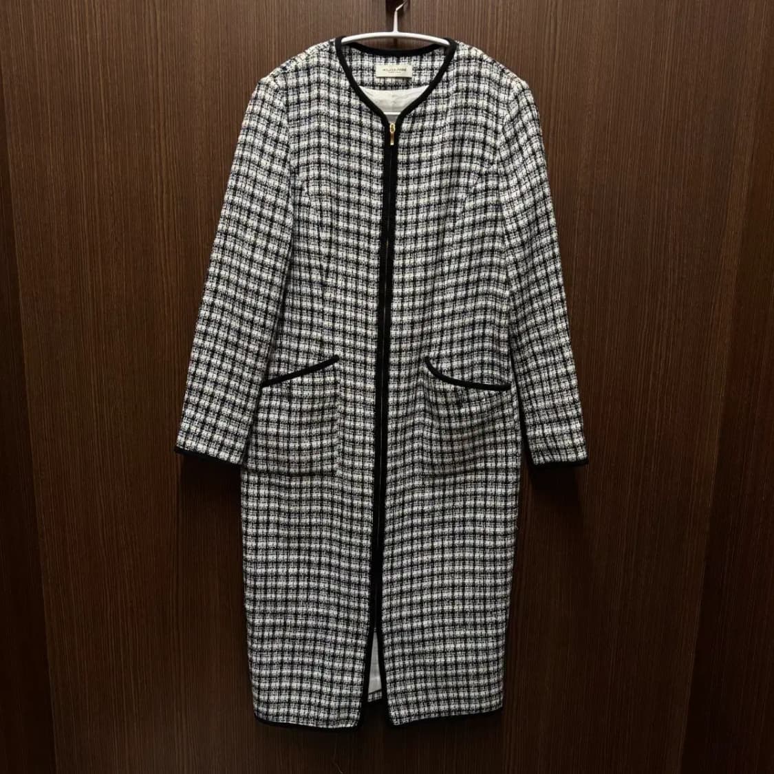 모조에스핀 트위드 롱 자켓 상품이미지1