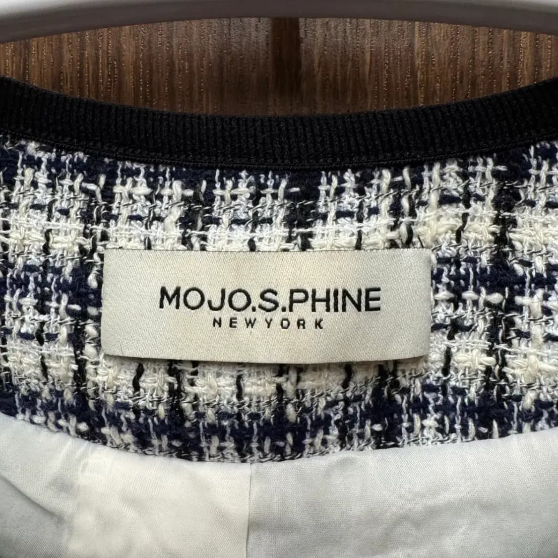 모조에스핀 트위드 롱 자켓 상품이미지2