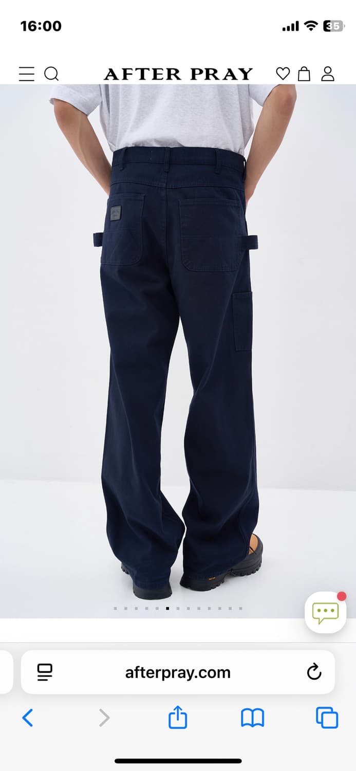 애프터프레이 네오 워시드 워크 팬츠 네이비 판매합니다 상품이미지2