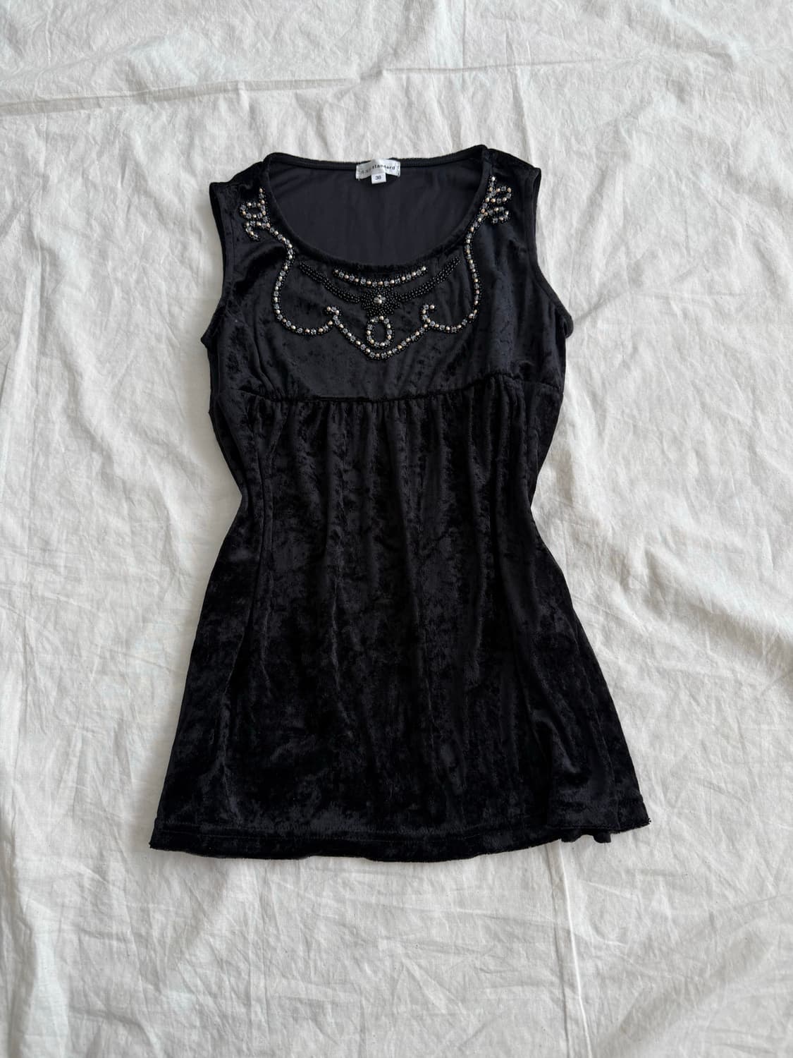 블랙 벨벳 캐미솔  상품이미지1