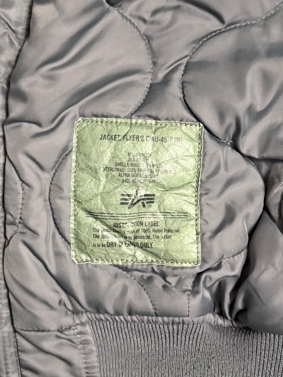 알파인더스트리 CWU 45 P 건메탈 XL 상품이미지4