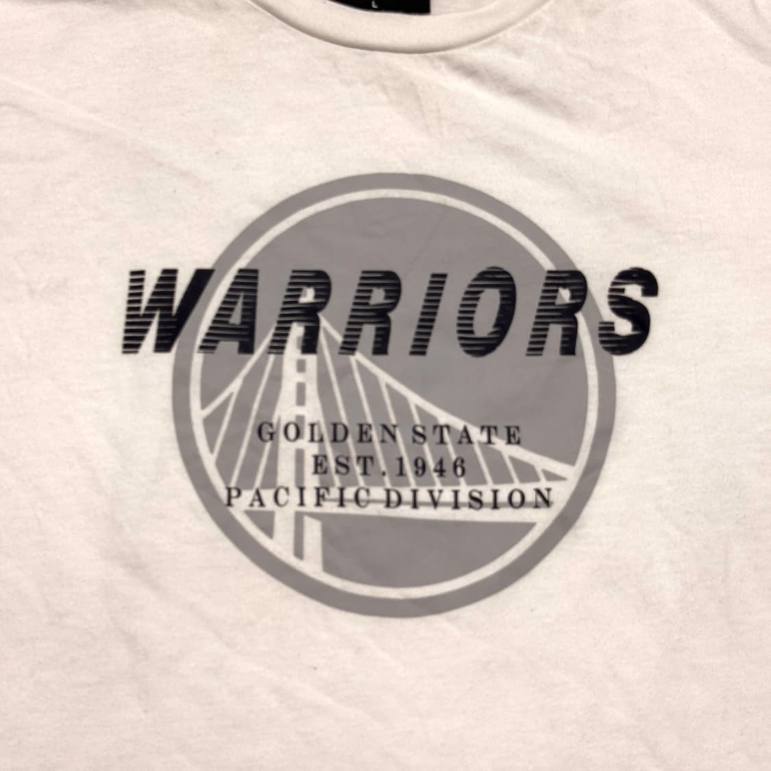 NBA 워리어스 화이트 반팔티 L 상품이미지4