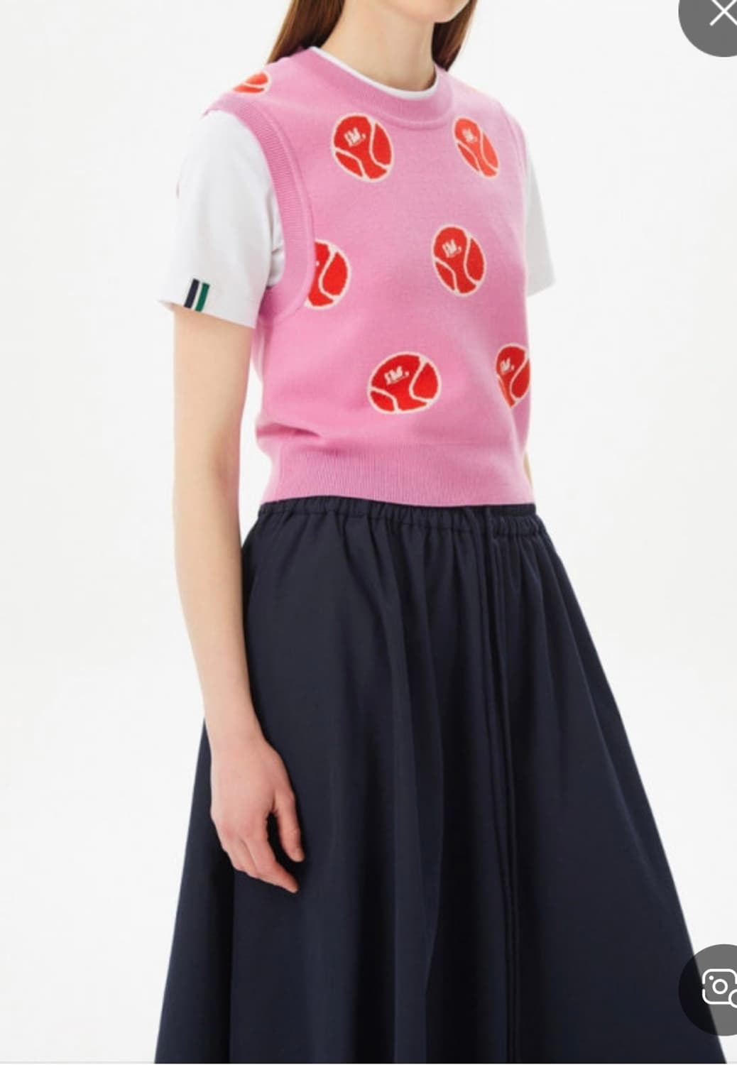 럭키 마르쉐 테니스 니트 베스트 상품이미지3