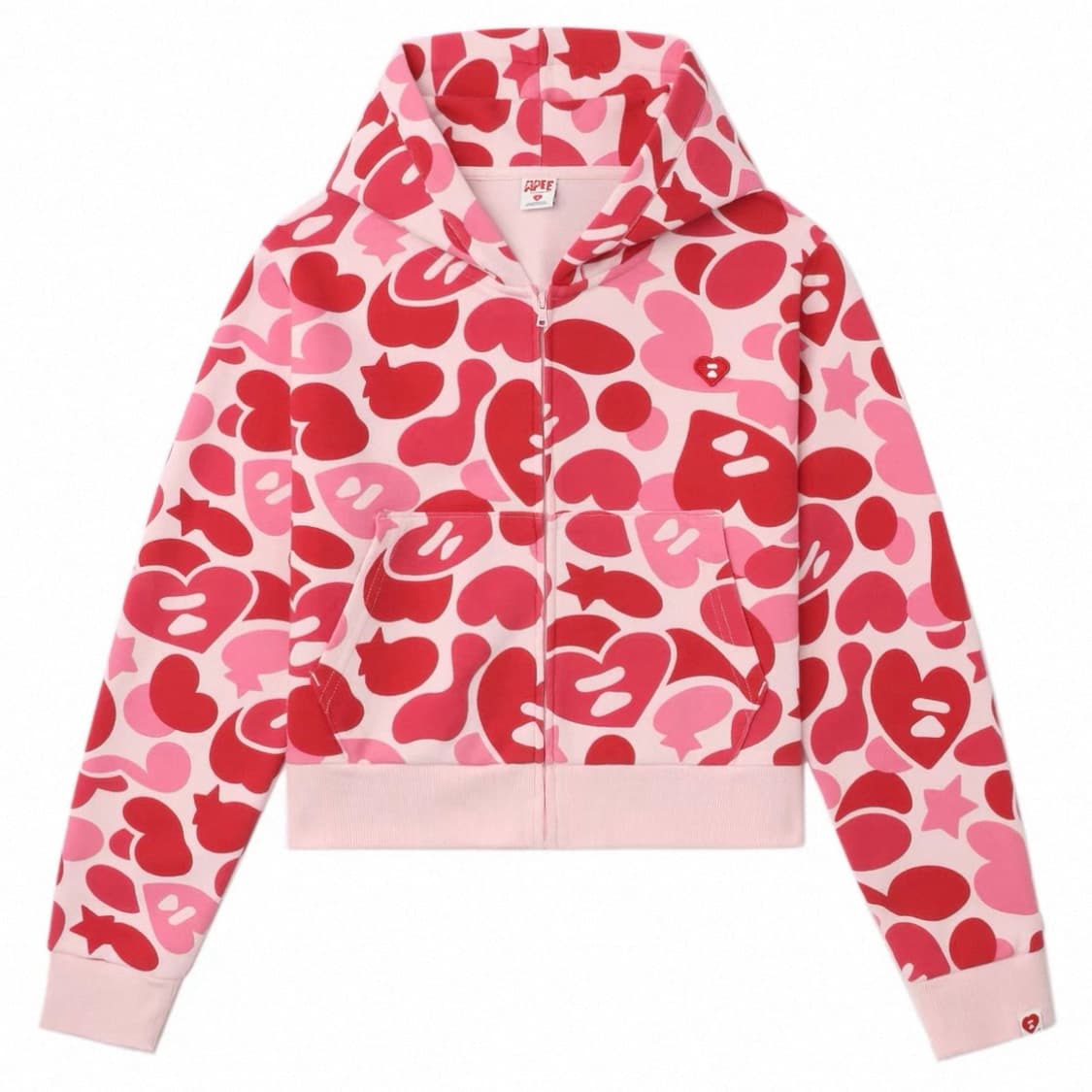 (오더) 베이프 APEE 여성 카모 크롭 후드집업 상품이미지1