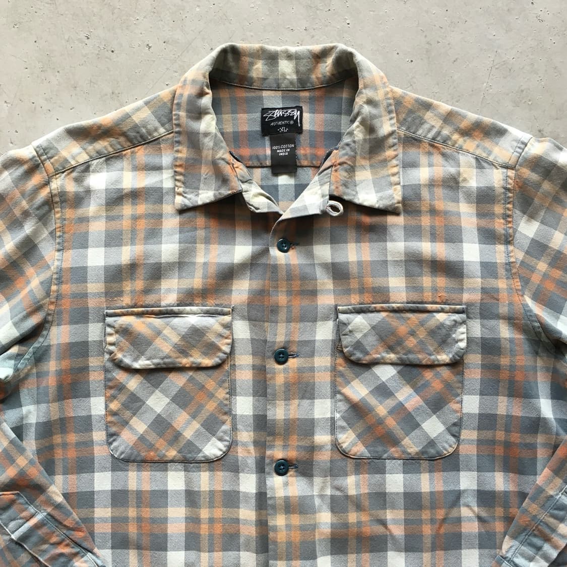 2000’s  Stussy Open Collar Check Shirt 상품이미지2