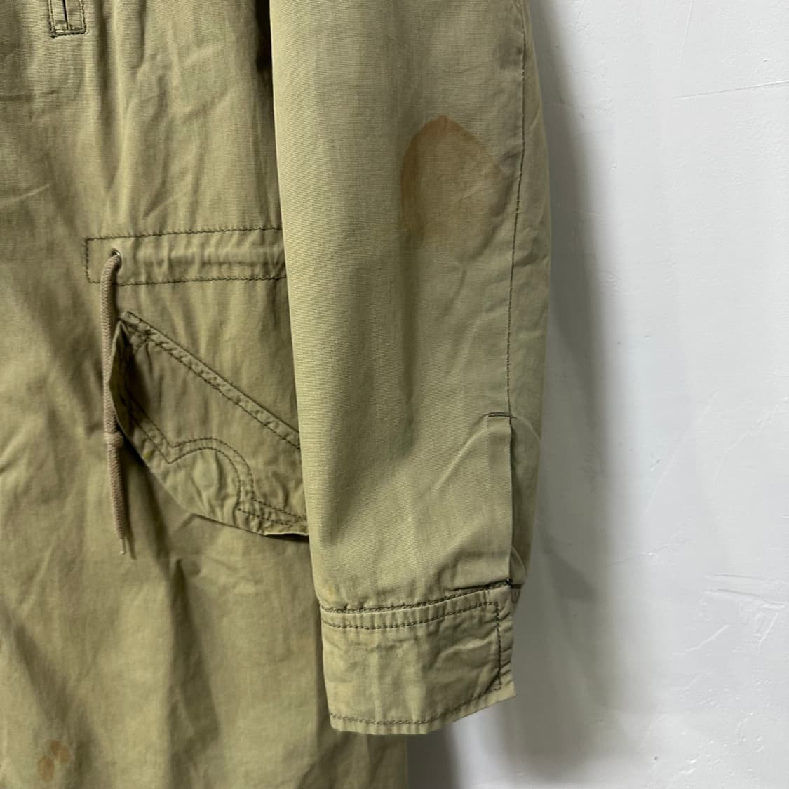 (M) 리바이스 카키 야상 후드 롱 피시테빈 상품이미지6